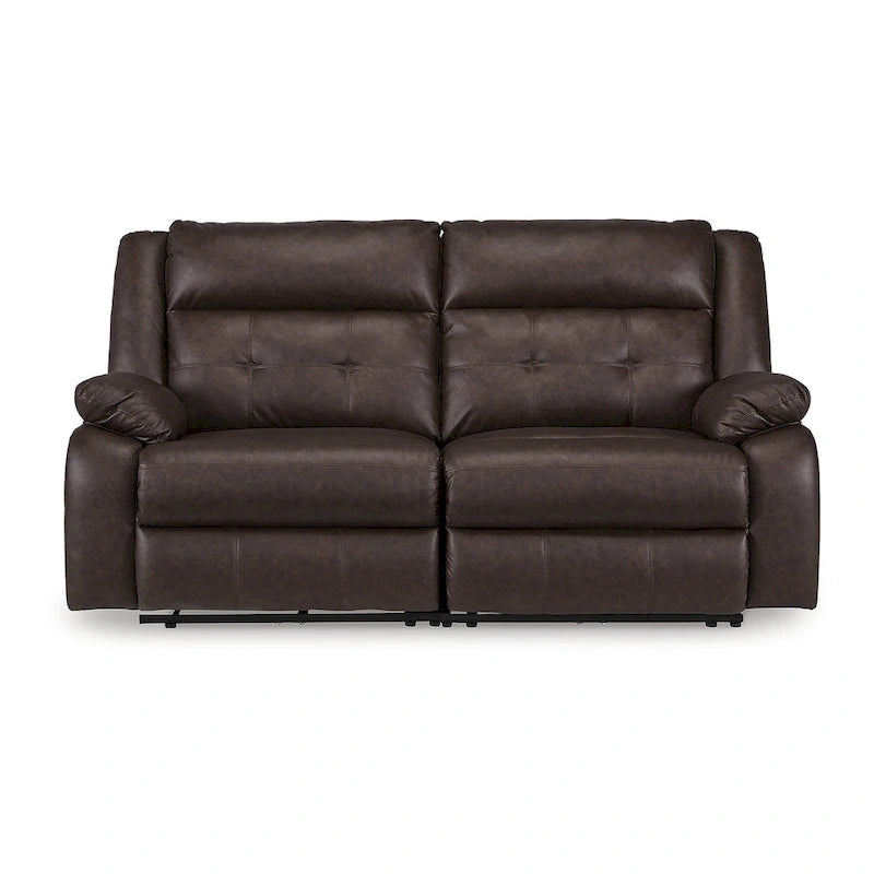 Causeuse sectionnelle inclinable électrique 2 places Punch Up marron foncé Signature Design by Ashley - 80 larg. x 39 prof. x 41 haut.