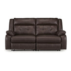 Causeuse sectionnelle inclinable électrique 2 places Punch Up marron foncé Signature Design by Ashley - 80 larg. x 39 prof. x 41 haut.