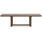 Table de salle à manger de ferme extensible 84 à 108 pouces, bois marron