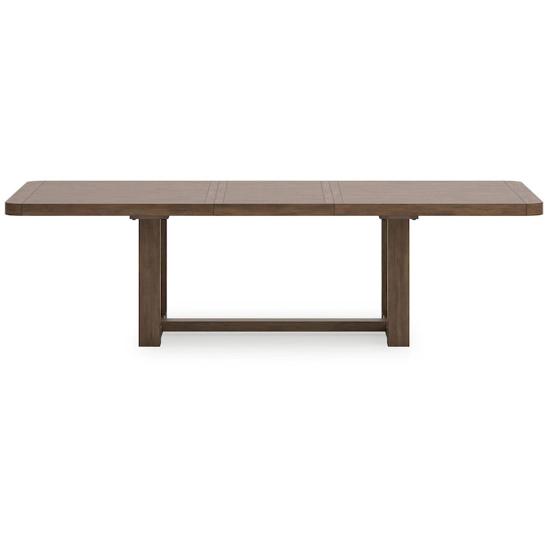 Table de salle à manger de ferme extensible 84 à 108 pouces, bois marron