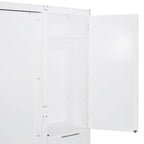 Lit escamotable Queen moderne avec placard et tiroirs
