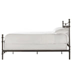 Cadre de lit Xander en acier marron foncé de style antique