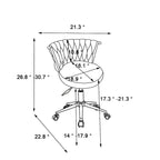 Fauteuils de bureau ergonomiques rembourrés avec roulettes pivotantes réglables