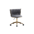 Fauteuils de bureau ergonomiques rembourrés avec roulettes pivotantes réglables
