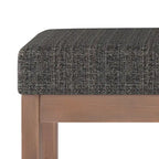 Banc ottoman rectangulaire contemporain en similicuir de 112 cm
