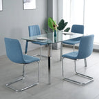 Lot de 4 chaises de salle à manger modernes avec pieds en métal