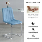 Lot de 4 chaises de salle à manger modernes avec pieds en métal
