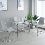 Lot de 4 chaises de salle à manger modernes avec pieds en métal