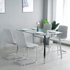 Lot de 4 chaises de salle à manger modernes avec pieds en métal