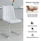 Lot de 4 chaises de salle à manger modernes avec pieds en métal