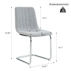 Lot de 4 chaises de salle à manger modernes avec pieds en métal