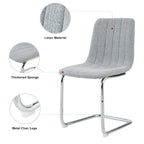 Lot de 4 chaises de salle à manger modernes avec pieds en métal