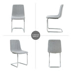 Lot de 4 chaises de salle à manger modernes avec pieds en métal