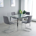 Lot de 4 chaises de salle à manger modernes avec pieds en métal