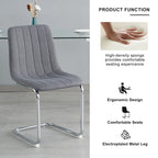 Lot de 4 chaises de salle à manger modernes avec pieds en métal