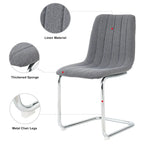 Lot de 4 chaises de salle à manger modernes avec pieds en métal