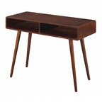Console mi-siècle avec étagères ouvertes, placage de bouleau, 107 cm de large