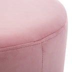 Petit Pouf Rond en Velours Rembourré