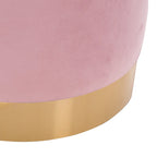 Petit Pouf Rond en Velours Rembourré