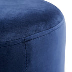 Petit Pouf Rond en Velours Rembourré