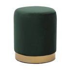 Petit Pouf Rond en Velours Rembourré