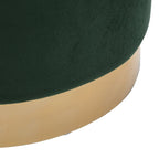 Petit Pouf Rond en Velours Rembourré