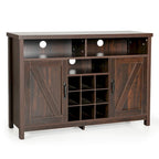 Buffet Bahut Meuble de Rangement de Cuisine avec Casier à Vin et 2 Portes