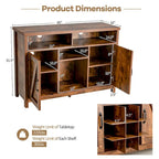 Buffet Bahut Meuble de Rangement de Cuisine avec Casier à Vin et 2 Portes