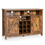 Buffet Bahut Meuble de Rangement de Cuisine avec Casier à Vin et 2 Portes