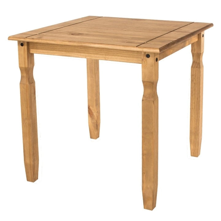 Table à manger en pin massif avec finition gris délavé