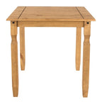 Table à manger en pin massif avec finition gris délavé