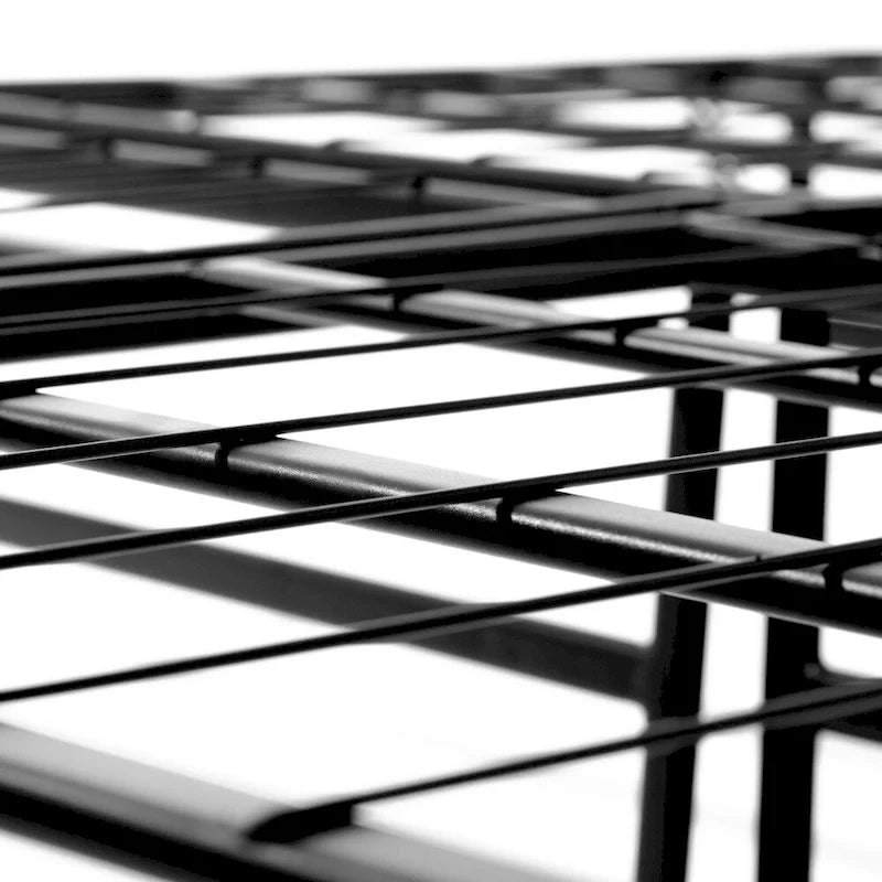 Cadre de lit plateforme pliable en acier format double avec sommier tapissier intégré