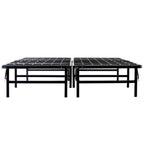 Cadre de lit plateforme pliable en acier format double avec sommier tapissier intégré