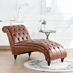Tufted Armless Chaise Lounge - 62.8 x 27.17 x 32.87