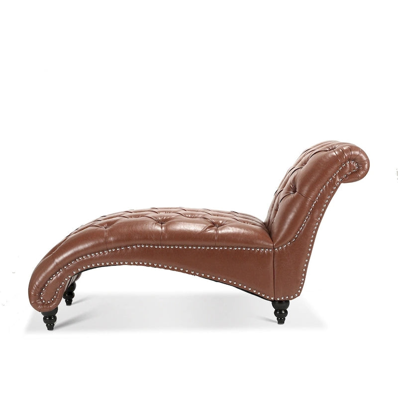 Chaise longue capitonnée sans accoudoirs - 62,8 x 27,17 x 32,87