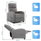 Fauteuil inclinable de massage avec mécanisme à pousser - Fauteuil de cinéma maison - Fauteuil inclinable