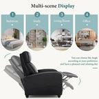 Fauteuil inclinable de massage avec mécanisme à pousser - Fauteuil de cinéma maison - Fauteuil inclinable