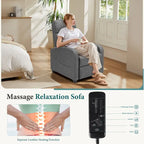 Fauteuil inclinable de massage avec mécanisme à pousser - Fauteuil de cinéma maison - Fauteuil inclinable