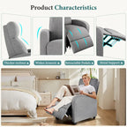 Fauteuil inclinable de massage avec mécanisme à pousser - Fauteuil de cinéma maison - Fauteuil inclinable