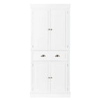 Desserte roulante en bois blanc aspect vieilli, 30 po larg. x 18 po prof. x 32 po haut.