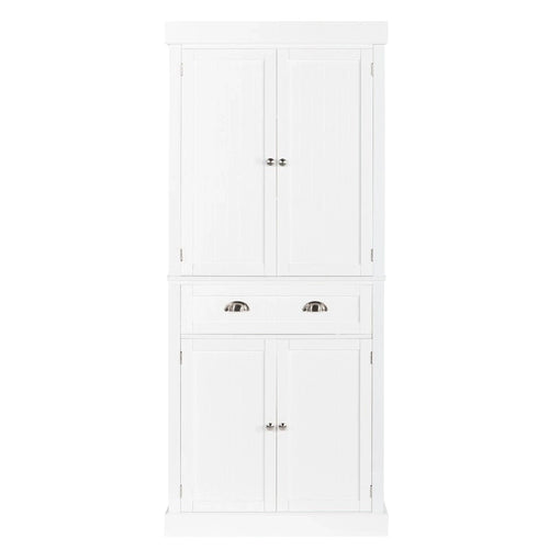 Desserte roulante en bois blanc aspect vieilli, 30 po larg. x 18 po prof. x 32 po haut.