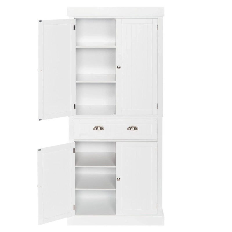 Desserte roulante en bois blanc aspect vieilli, 30 po larg. x 18 po prof. x 32 po haut.