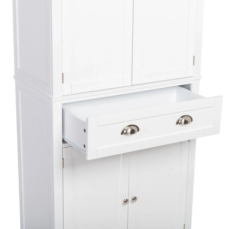 Desserte roulante en bois blanc aspect vieilli, 30 po larg. x 18 po prof. x 32 po haut.