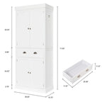 Desserte roulante en bois blanc aspect vieilli, 30 po larg. x 18 po prof. x 32 po haut.