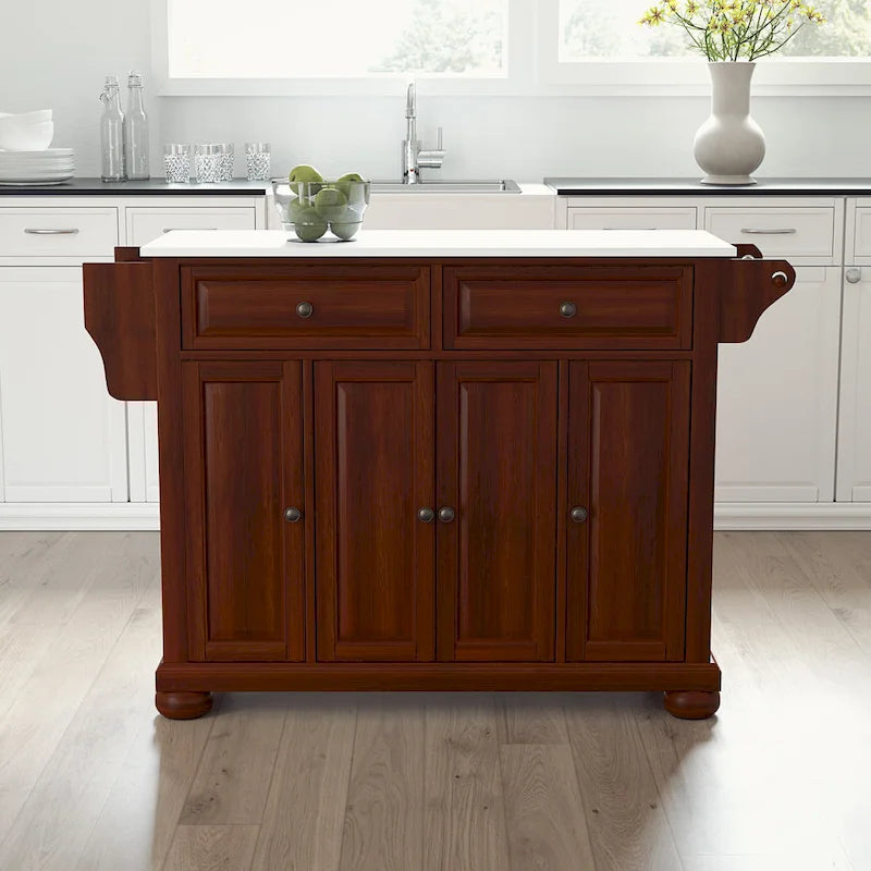 Dessert de cuisine complet avec plateau en granit, 52"L x 18"P x 34"H