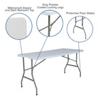 Table pliante en plastique de 1,51 m avec poignée – Table d'événement