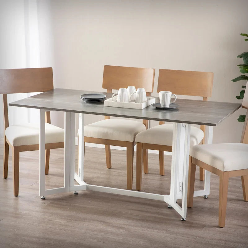 SEI Furniture Driness Grey Drop Leaf Table