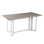 Table à manger grise à abattants — Se transforme en console, pour 4 à 6 personnes
