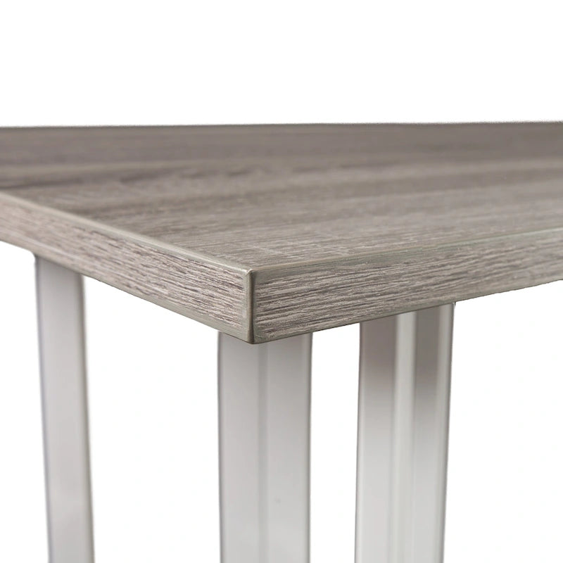Table à manger grise à abattants — Se transforme en console, pour 4 à 6 personnes