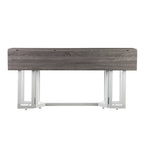 Table à manger grise à abattants — Se transforme en console, pour 4 à 6 personnes